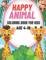 Happy Animal Coloring Book For Kids