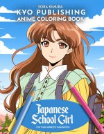 Anime Coloring book Japanese Schoolgirl