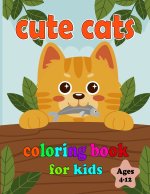 cute cats coloring book for kids Ages 4-12