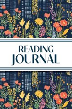 Reading Journal (Cozy Blue Cityscape with Pink & Yellow Wildflowers)