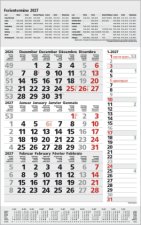 3-Monats-Planer Combi Grau 2027
