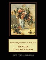Roses and Jasmine in a Delft Vase