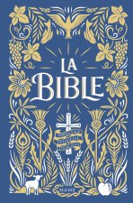 La Bible   reliée + jaspage foncée - bleu marine