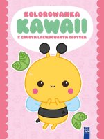 Kolorowanka Kawaii z grubym lakierowanym obrysem. Pszczoła