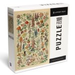 Assorted Flowers - E - Vintage Bookplate - Adolphe Millot Artwork - 1000 Piece Puzzle