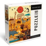 Savanna Animals - Textured Geometric- 1000 Piece Puzzle