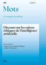 Mots. Les langages du politique, n°139/2025
