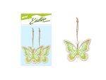 Motyle zawieszka zielona drewniana 7cm 2szt.