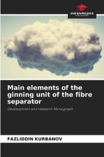 Main elements of the ginning unit of the fibre separator