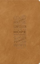 ESV Thinline Bible, Red Letter (Trutone, Nubuck Caramel, Hebrews 10:23 Design)