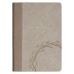 Christian Art Gifts Classic Journal Amazing Grace Isa. 53:5 Bible Verse, Inspirational Scripture Notebook, Ribbon Marker, Taupe Vegan Leather Flexcove