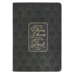 Christian Art Gifts Classic Journal for I Know the Plans Jer. 29:11 Bible Verse, Inspirational Scripture Notebook, Ribbon Marker, Black Vegan Leather