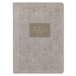 Christian Art Gifts Inspirational Zippered Journal, My Grace Is Sufficient for You Wide Ruled Notebook, 2 Cor. 12:9 Bible Verse, Taupe Vegan Leather,