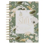 Christian Art Gifts Inspirational Journal, Be Still Wide Ruled Notebook, Psalm 46:10 Bible Verse, Green, 192 Lined Pages W/Scripture, (8.4
