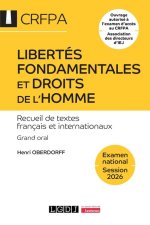 Libertés fondamentales et droits de l'homme - CRFPA - Examen national Session 2026