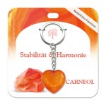 Carneol Herz Schlüsselanhänger