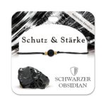 Schwarzer Obsidian Armband mit 1 Edelsteinperle