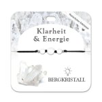 Bergkristall Armband mit 3 Edelsteinperlen