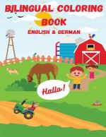 Bilingual Farm Animal Coloring Book