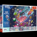 Puzzle 100  Rodzina Treflików Gonduś w rakiecie 16543