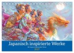 Japanisch inspirierte Werke - Mit Japans traditionellen Tieren (Tischkalender 2027 DIN A5 quer), CALVENDO Monatskalender