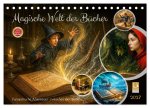 Magische Welt der Bücher - Fantastische Abenteuer zwischen den Seiten (Tischkalender 2027 DIN A5 quer), CALVENDO Monatskalender