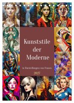Kunststile der Moderne in Darstellungen von Frauen (Tischkalender 2027 DIN A5 hoch), CALVENDO Monatskalender