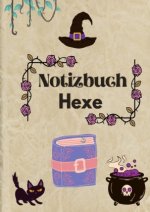 Notizbuch Hexe | A 4 | Liniert | Auf jeder Seite ein anderes Design