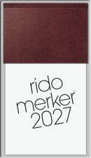 rido/idé 7035003277 Vormerkbuch Mod. Merker 2027 108×201 mm, Kunststoff, dunkelrot