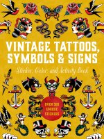 Vintage Tattoos, Symbols & Signs Sticker, Color & Activity Book