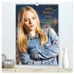 Hailie - Blond in Jeans (hochwertiger Premium Wandkalender 2027 DIN A2 hoch), Kunstdruck in Hochglanz