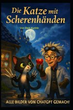 Die Katze mit scherren Hande