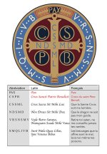 Lot de 20 images-prière - Médaille de saint Benoît