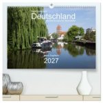 Hausbooturlaub Deutschland - Mecklenburgische Seenplatte (hochwertiger Premium Wandkalender 2027 DIN A2 quer), Kunstdruck in Hochglanz