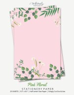 Pink Floral Stationery Paper