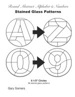 Round Abstract Alphabet & Numbers Stained Glass Patterns