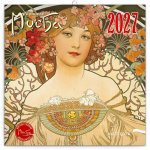 Kalendář 2027 poznámkový: Alfons Mucha, 30 x 30 cm