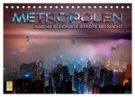 Metropolen - Asiens schönste Städte bei Nacht (Tischkalender 2027 DIN A5 quer), CALVENDO Monatskalender