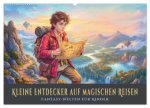 Kleine Entdecker auf magischen Reisen - Fantasy-Welten für Kinder (Wandkalender 2027 DIN A2 quer), CALVENDO Monatskalender
