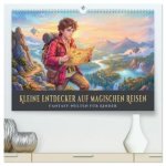 Kleine Entdecker auf magischen Reisen - Fantasy-Welten für Kinder (hochwertiger Premium Wandkalender 2027 DIN A2 quer), Kunstdruck in Hochglanz