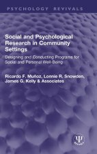 Social and Psychological Research in Community Settings