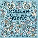 Modern Folk Art Birds Coloring Book