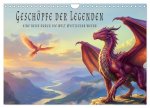 Geschöpfe der Legenden - Eine Reise durch die Welt mystischer Wesen (Wandkalender 2027 DIN A4 quer), CALVENDO Monatskalender