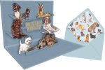Pop-up-Grußkarte - I love Dogs