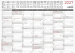 Tafelkalender A4 Hardcover beidseitig 2027