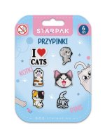 Przypinki. Kotki