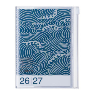 Mark's 2026/2027 Diary A6 Pattern, Wave Navy