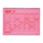 Mark's 2027 Notebook Calendar M, Neon Pink