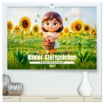 Kinder Sternzeichen - Fröhlicher und bunter Kalender (hochwertiger Premium Wandkalender 2027 DIN A2 quer), Kunstdruck in Hochglanz