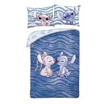 Lilo & Stitch Duvet Set Stitch & Angel Waves 140 x 200 cm / 70 x 90 cm